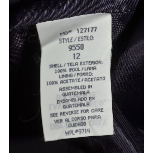 Vintage Savannah Ladies 12 Single Gold Button 100% Wool Navy Blue Blazer Jacket - Picture 8 of 9